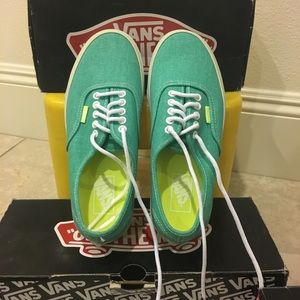 NEW vans teal and neon
